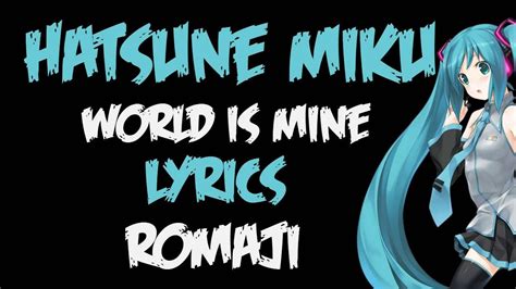 world is mine lyrics romaji|world is mine english lyrics.